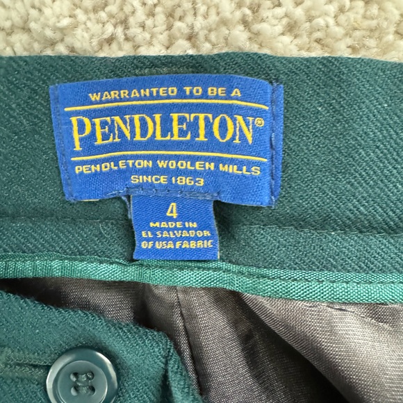 Pendleton 100% Virgin Wool Pants Green Size 4 - Picture 3 of 8